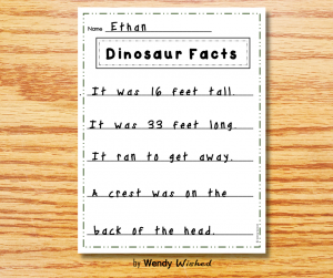 Dinosaur Facts and Details Writing Paper