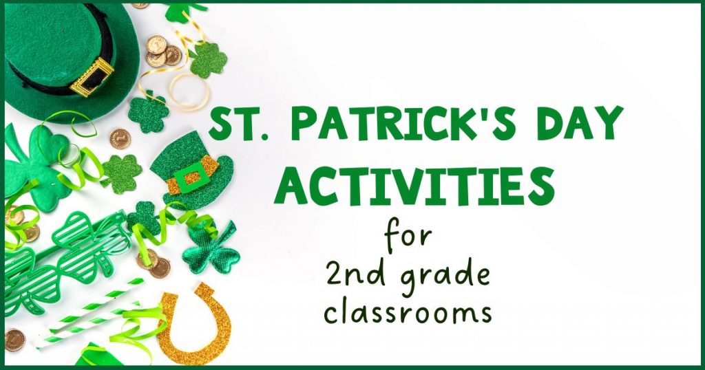 image of title St. Patrick's Day Activities for 2nd grade classrooms